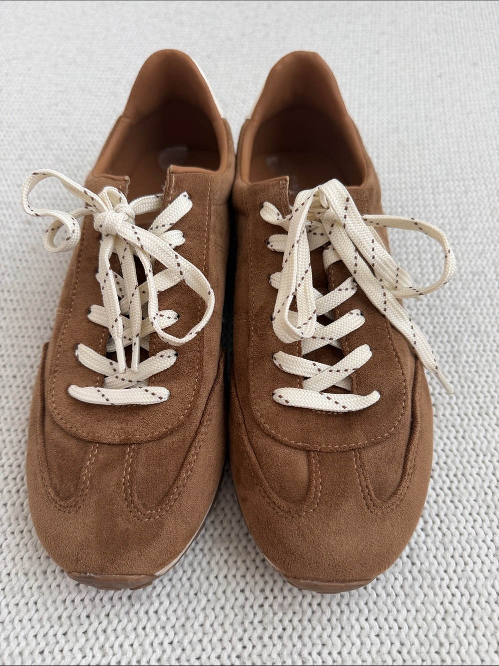 Madden Girl Suede Tennis Shoes Brown Size 9 - Picture 2 of 6